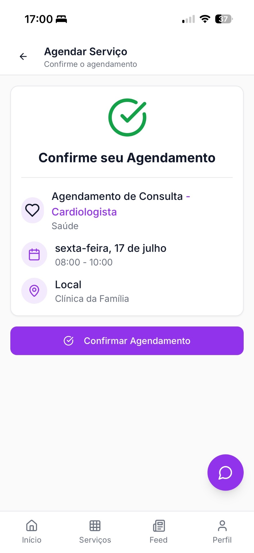 Agendamento em 5 passos